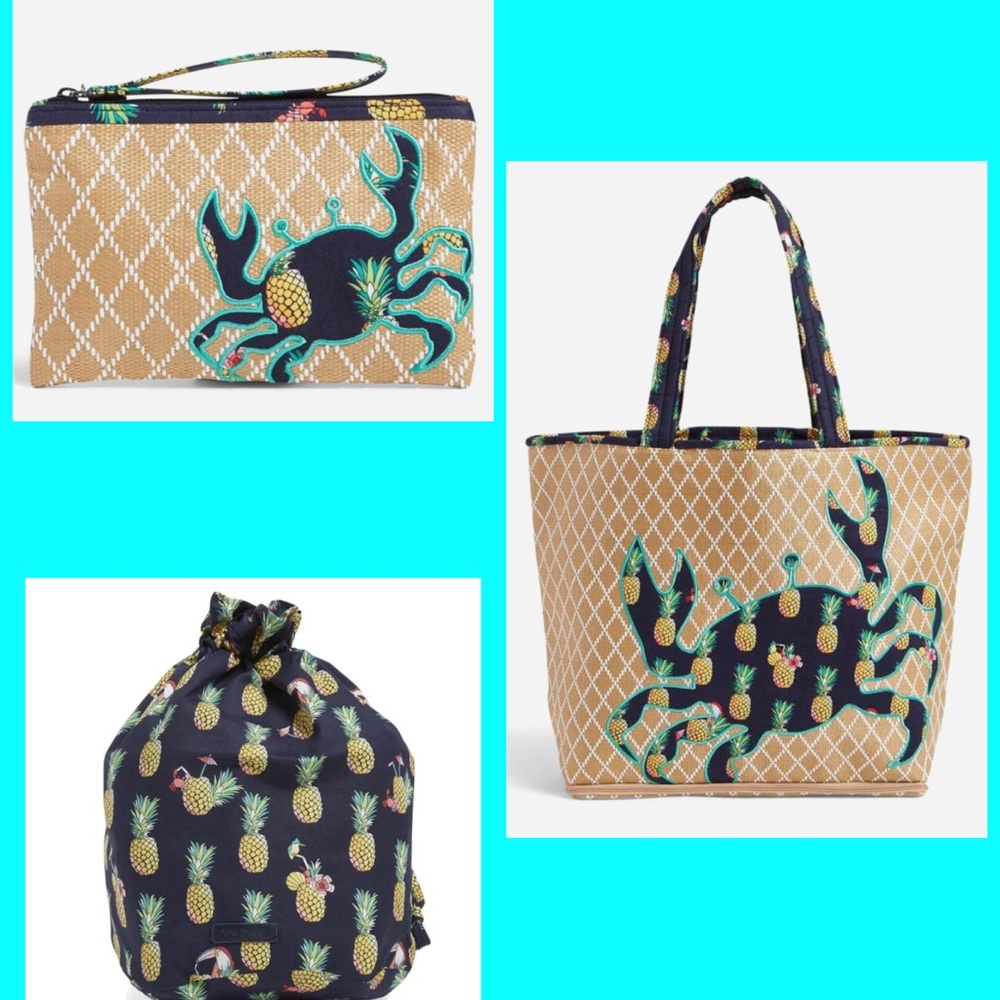 Vera Bradley set - Beach Tote, Ditty Bag, Wristlet